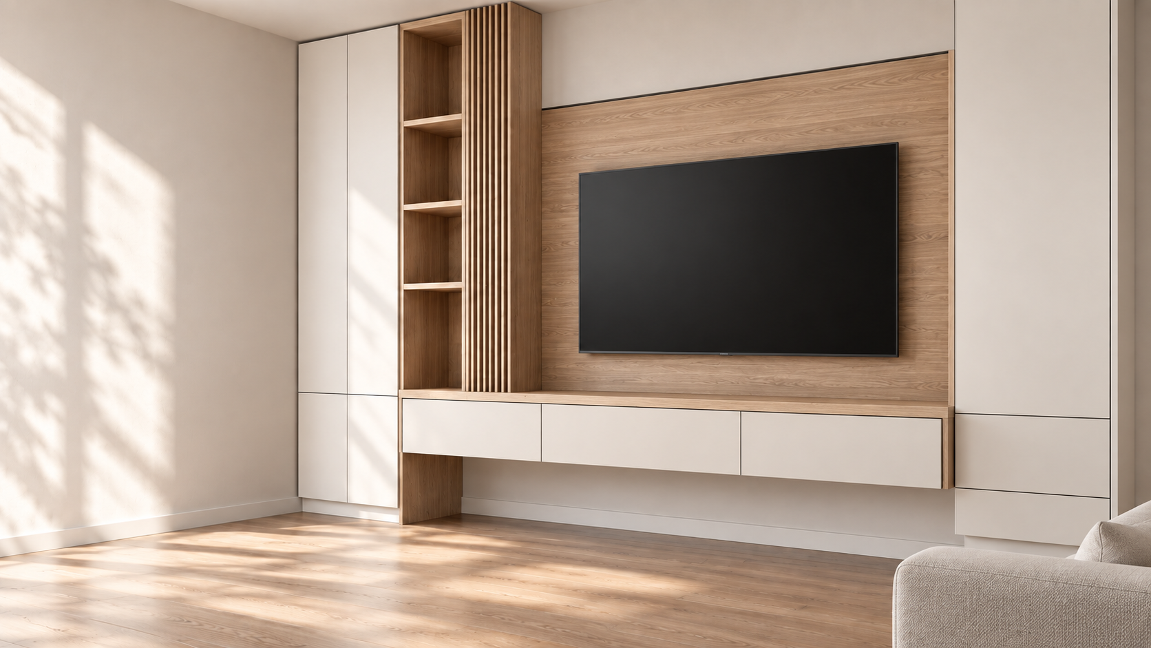 Renderização realista de móvel produzida pelo GMOBII